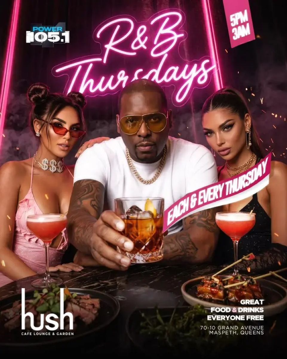 Buy tickets for R&B Thursdays at Hush Lounge Garden Queens R&B Thursdays at Hush Lounge Garden Queens