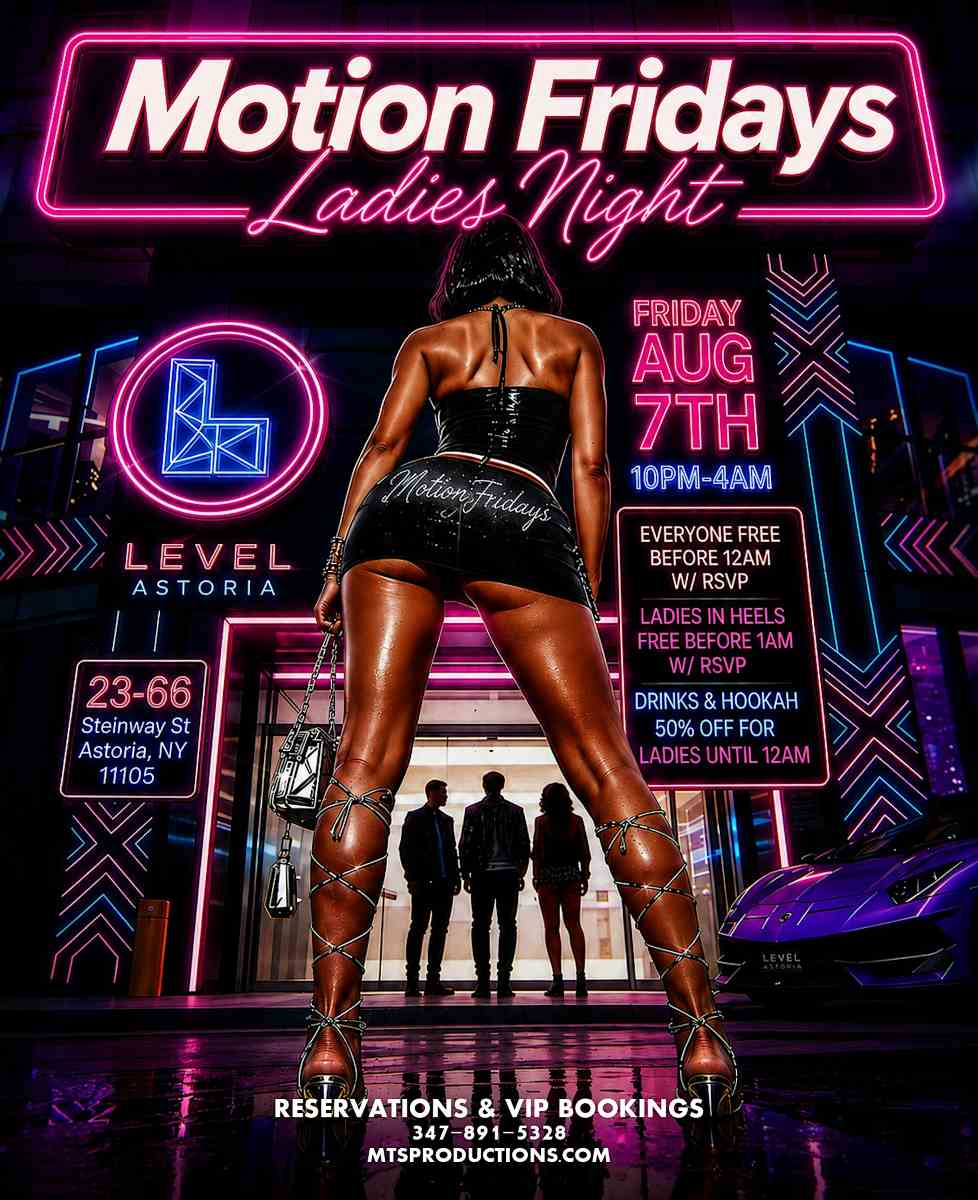 Motion Fridays Reloaded at Level Astoria | Hip Hop & Ladies Night NYC