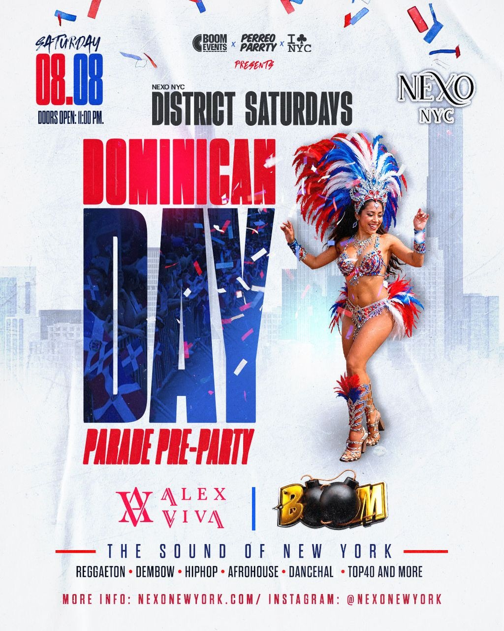 Dominican Day Parade Pre-Party Reggaeton Dembow Dance Party - NEXO CLUB NYC