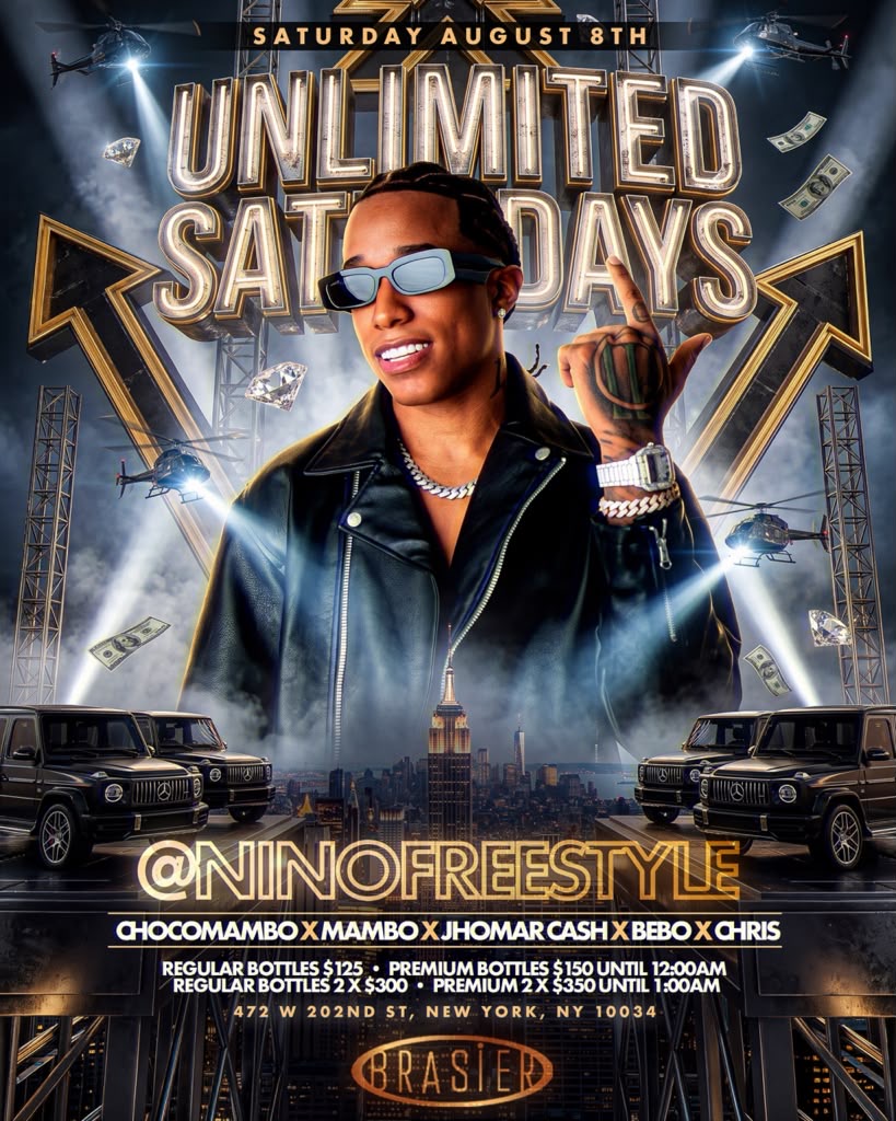 Buy tickets for UNLIMITED SATURDAYS NINO FREESTYLE UNLIMITED SATURDAYS NINO FREESTYLE
