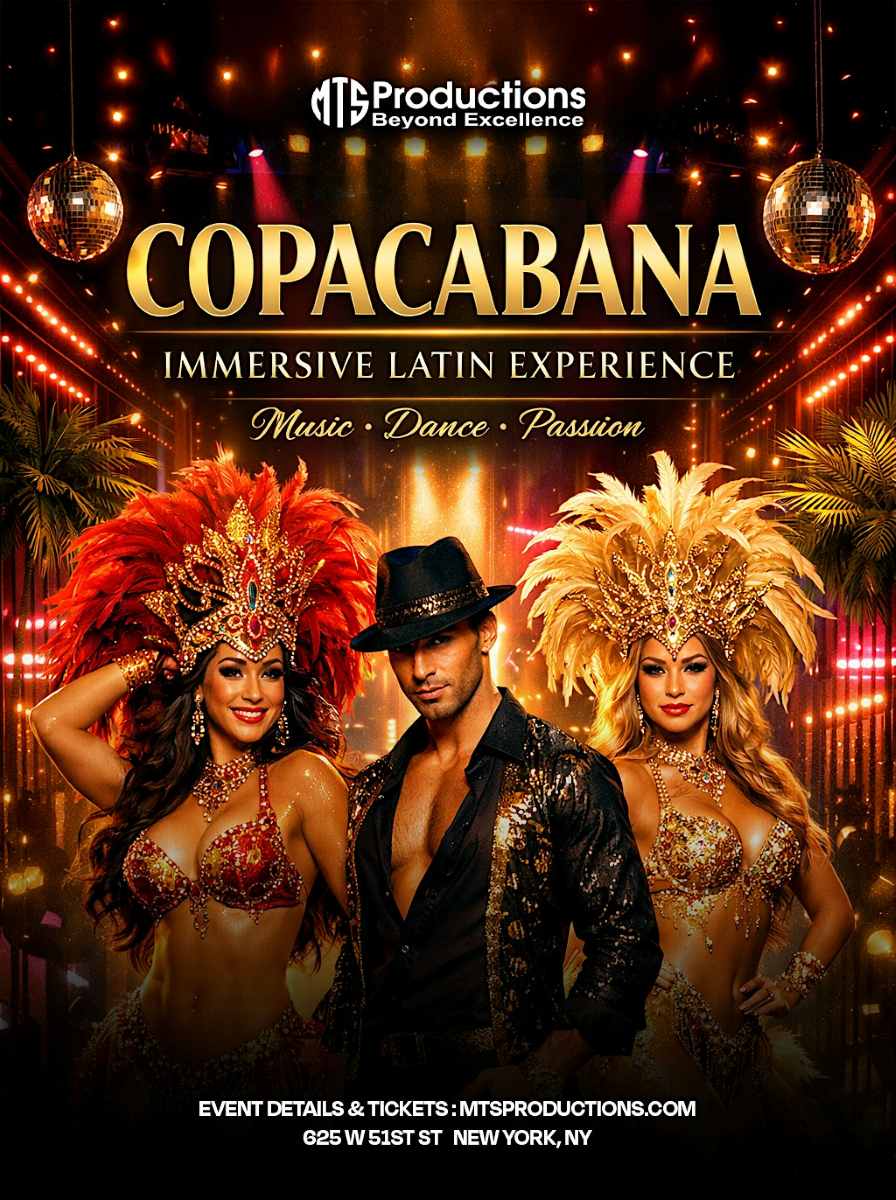 Buy tickets for Copacabana Immersive Experience in Midtown Manhattan – August 8 Copacabana Immersive Experience in Midtown Manhattan – August 8