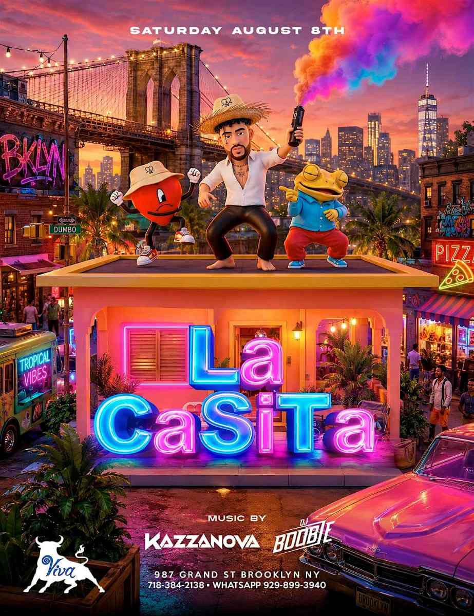La Casita Brooklyn at Viva Toro | Bad Bunny Party NYC – August 8