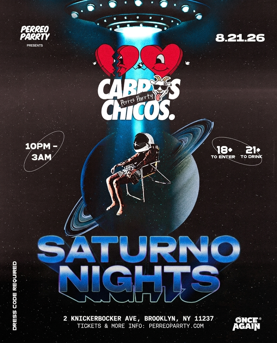 Buy tickets for Cabros Chicos: Saturno Nights | Reggaeton Latin Dance Parrty (18+) Cabros Chicos: Saturno Nights | Reggaeton Latin Dance Parrty (18+)