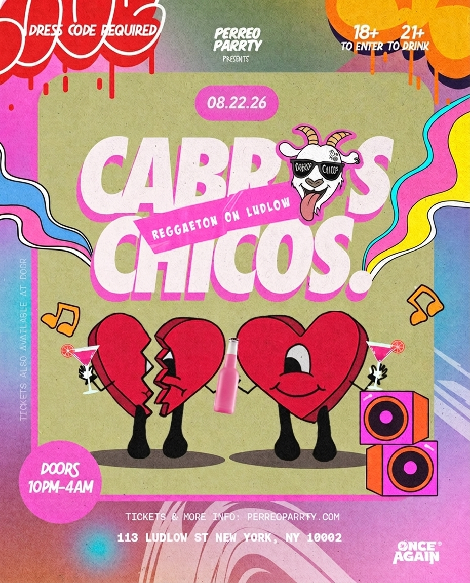 Buy tickets for Cabros Chicos: Reggaeton On Ludlow | Latin Dance Party (18+) Cabros Chicos: Reggaeton On Ludlow | Latin Dance Party (18+)