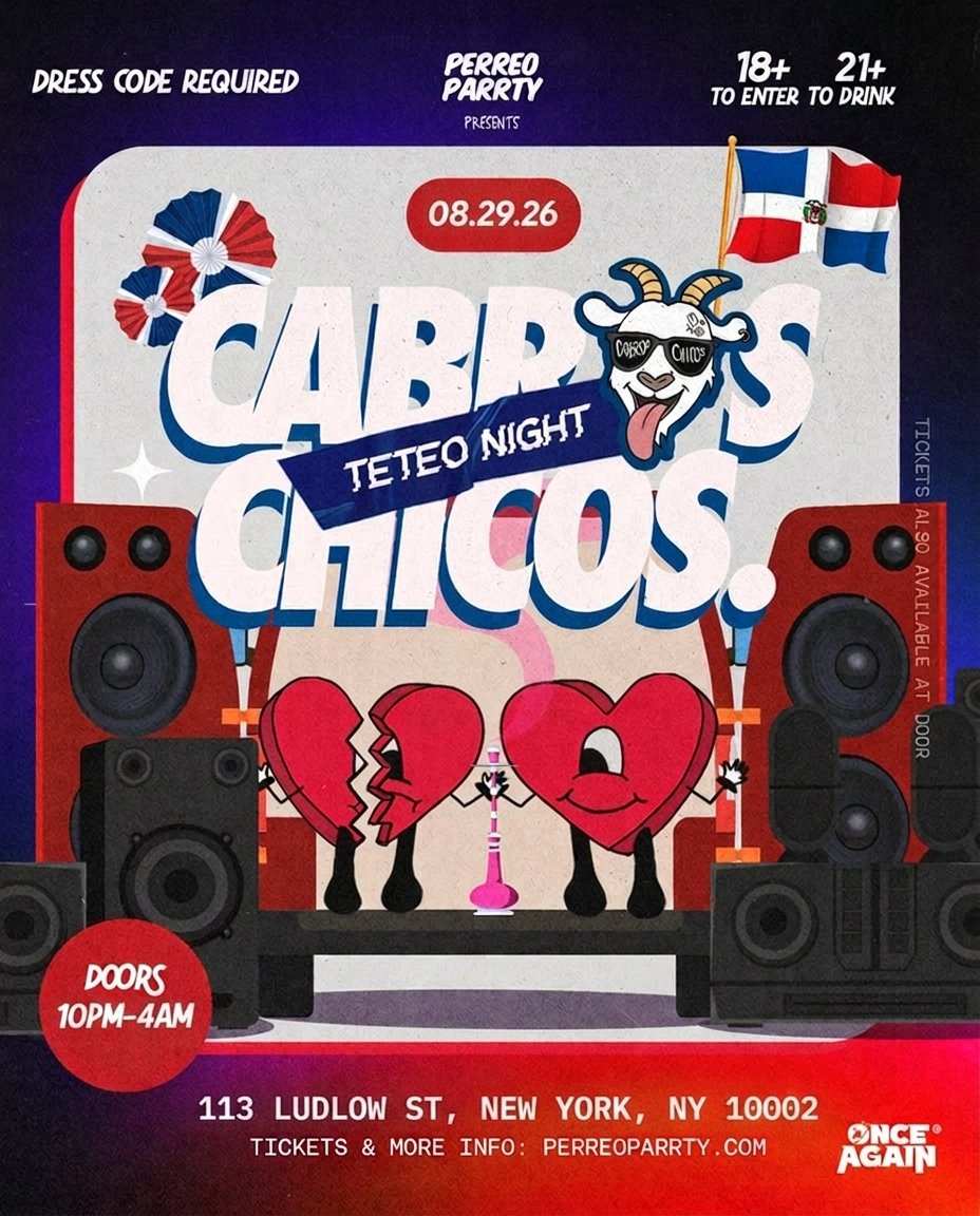 Buy tickets for Cabros Chicos: Teteo Night | Latin Dembow dance Parrty (18+) Cabros Chicos: Teteo Night | Latin Dembow dance Parrty (18+)