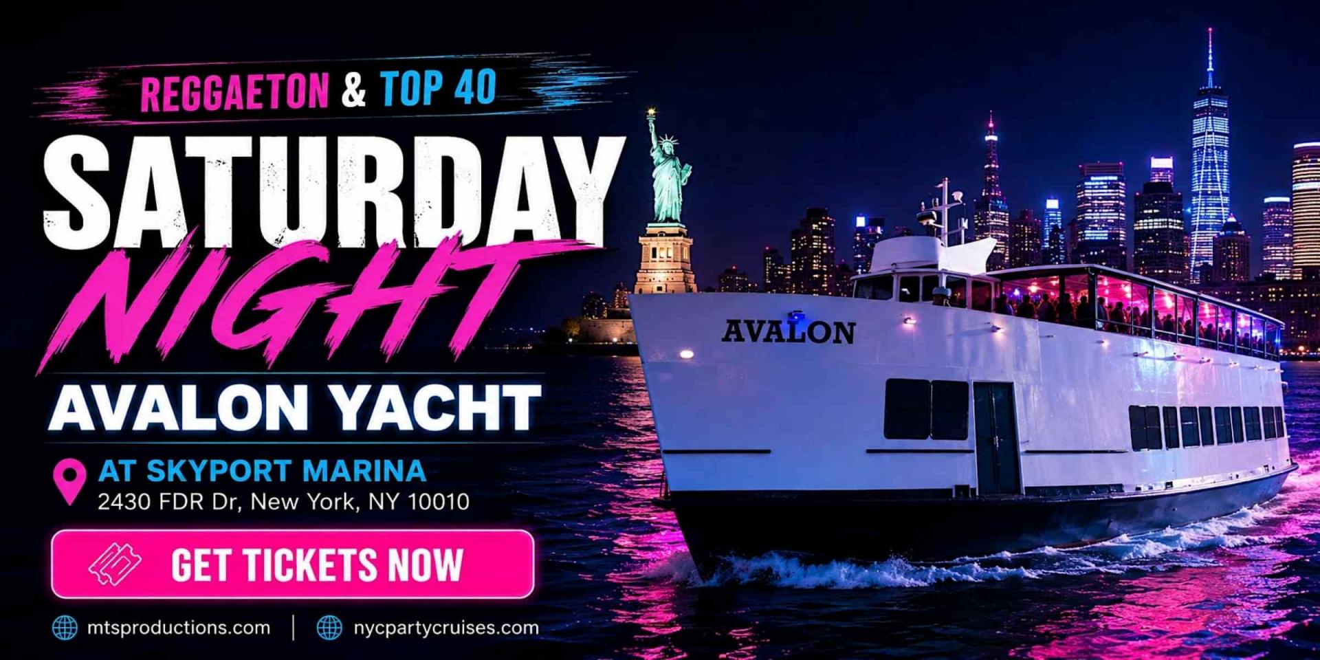 Reggaeton Boat Party NYC | Avalon Yacht at Skyport Marina