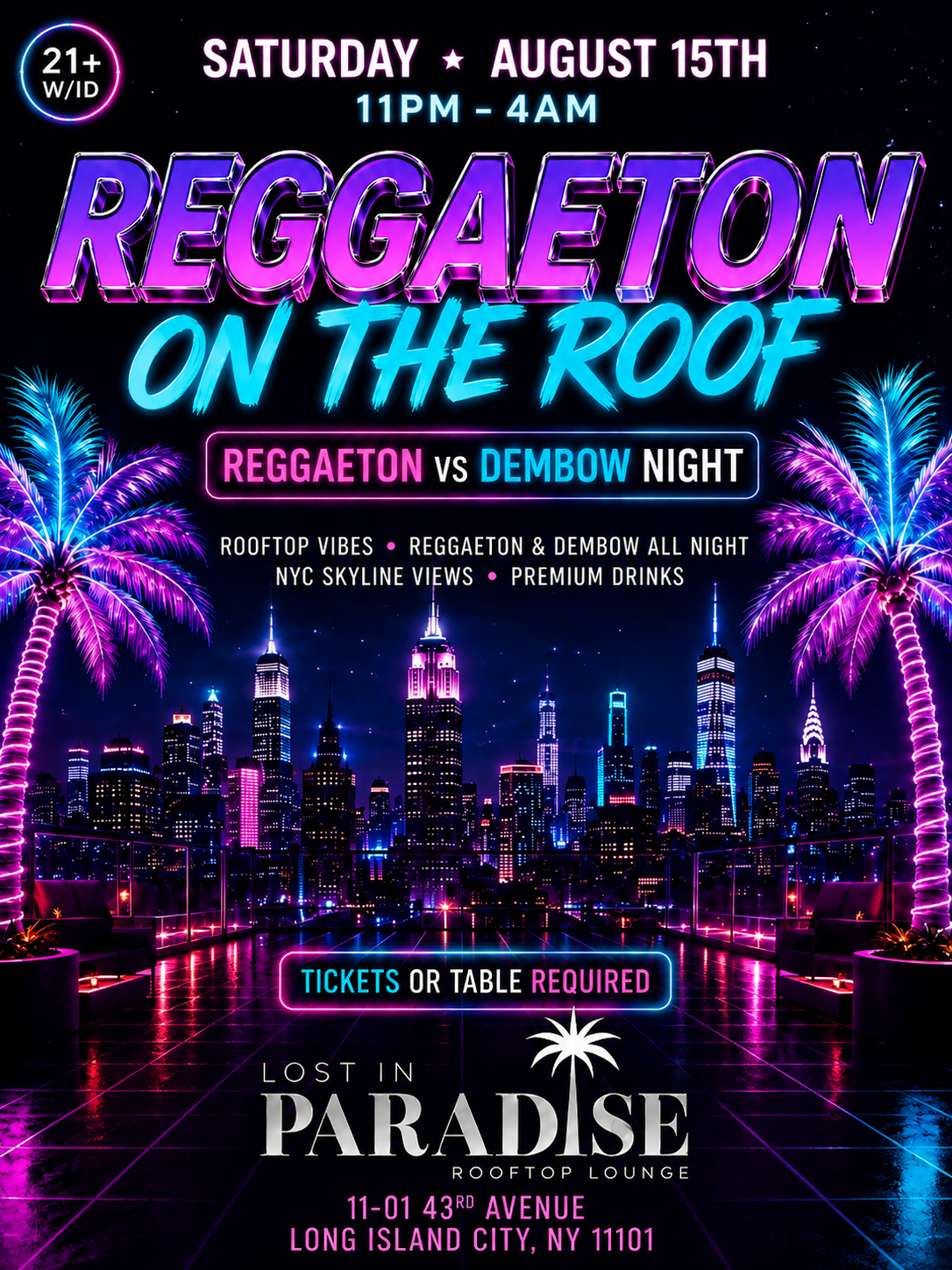 Buy tickets for Reggaeton On The Roof at Lost In Paradise Reggaeton On The Roof at Lost In Paradise