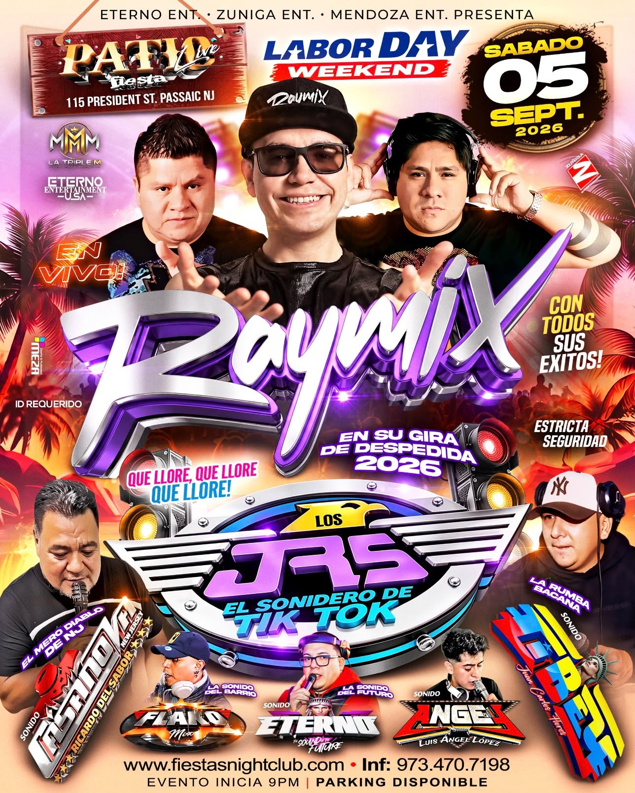 RAYMIX, LOS JRS, SONIDO CASANOVA,CIBEY, FLAKO MIX, ETERNO, ANGEL
