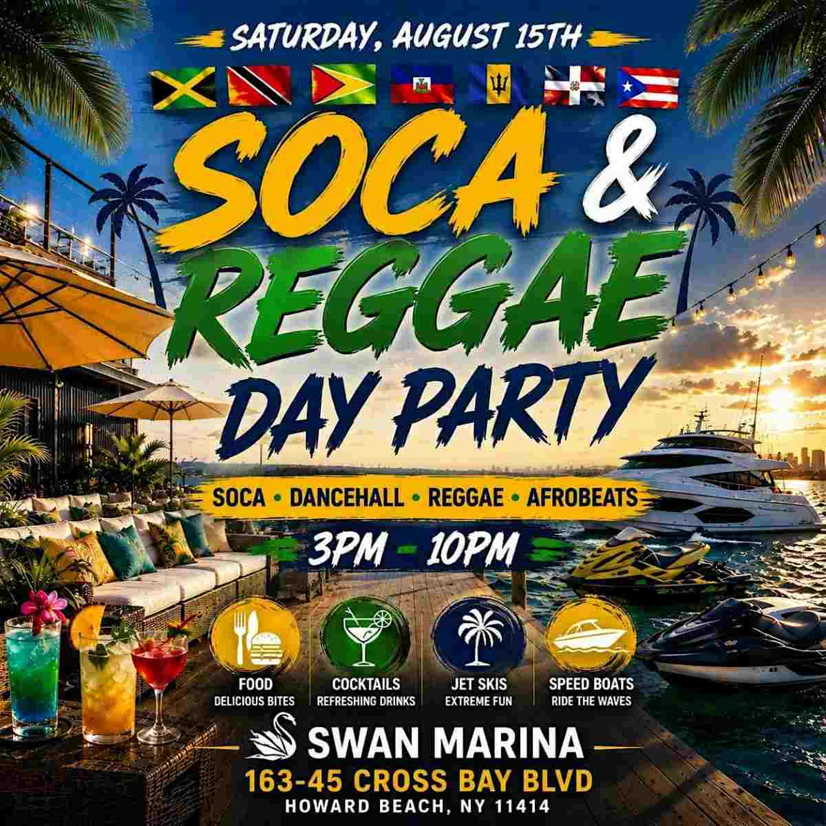 Buy tickets for Soca & Reggae Day Party NYC | Waterfront Saturday Experience Soca & Reggae Day Party NYC | Waterfront Saturday Experience