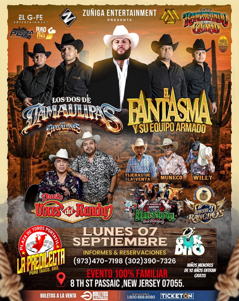 LOS DOS DE TAMAULIPAS, EL FANTASMA Y SU EQUIPO ARMADO, DUETO VOCES DEL RANCHO, BANDA TRES RANCHOS