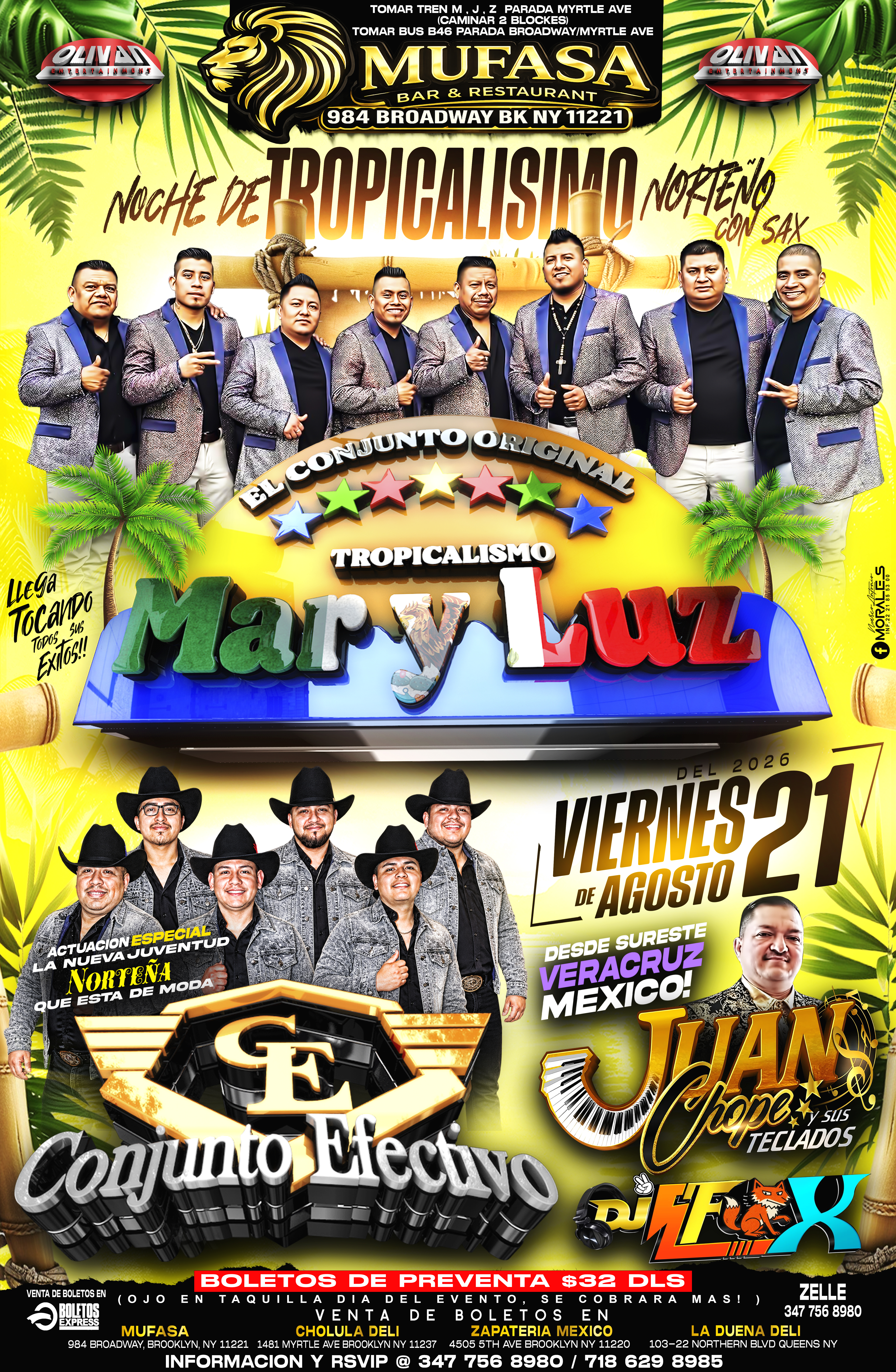 Buy tickets for El Tropicalisimo Conjunto Mar y Luz , Conjunto Effectivo, Juanchope Y Sus Teclados El Tropicalisimo Conjunto Mar y Luz , Conjunto Effectivo, Juanchope Y Sus Teclados