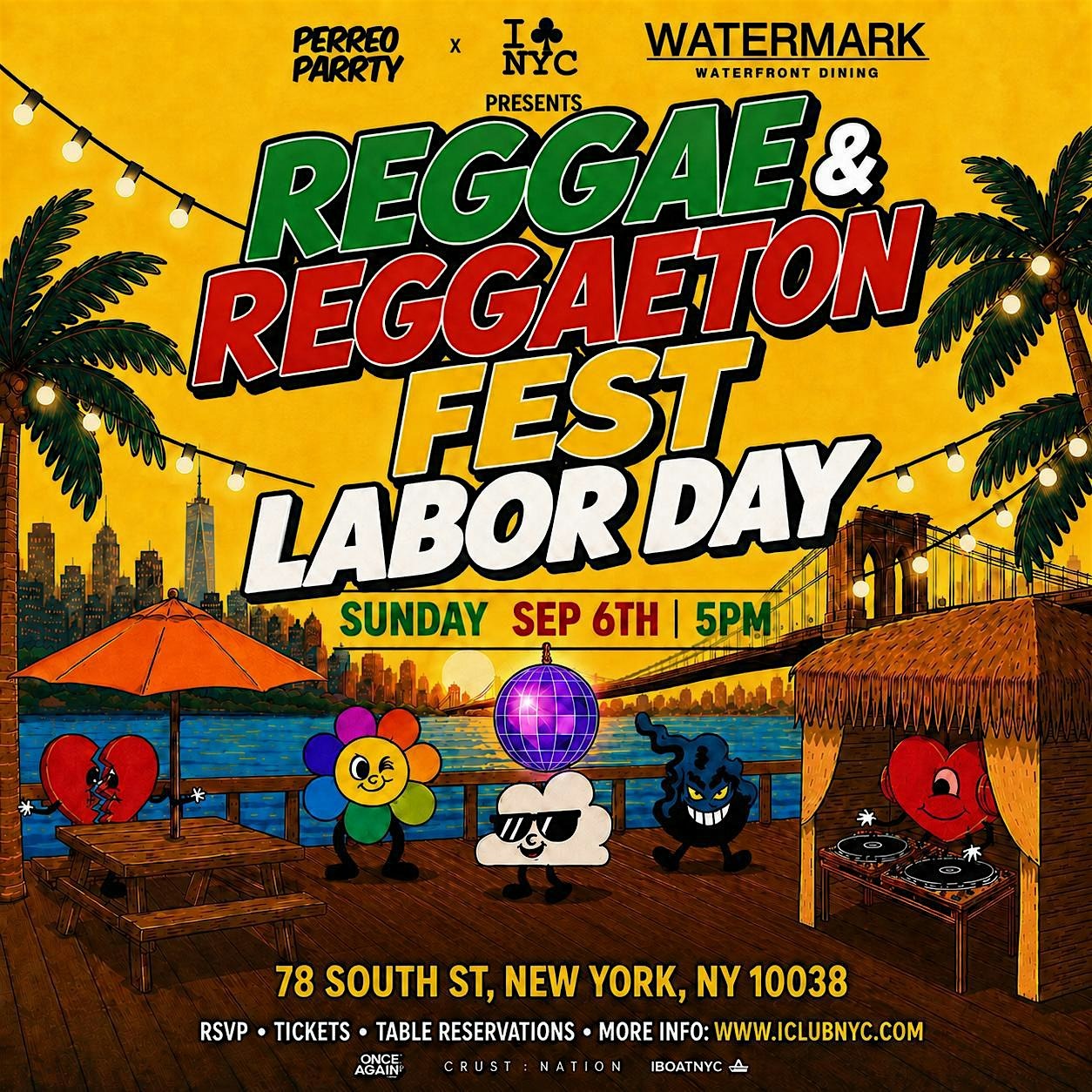Reggae & Reggaeton Fest Labor Day Weekend Party at Watermark Beach
