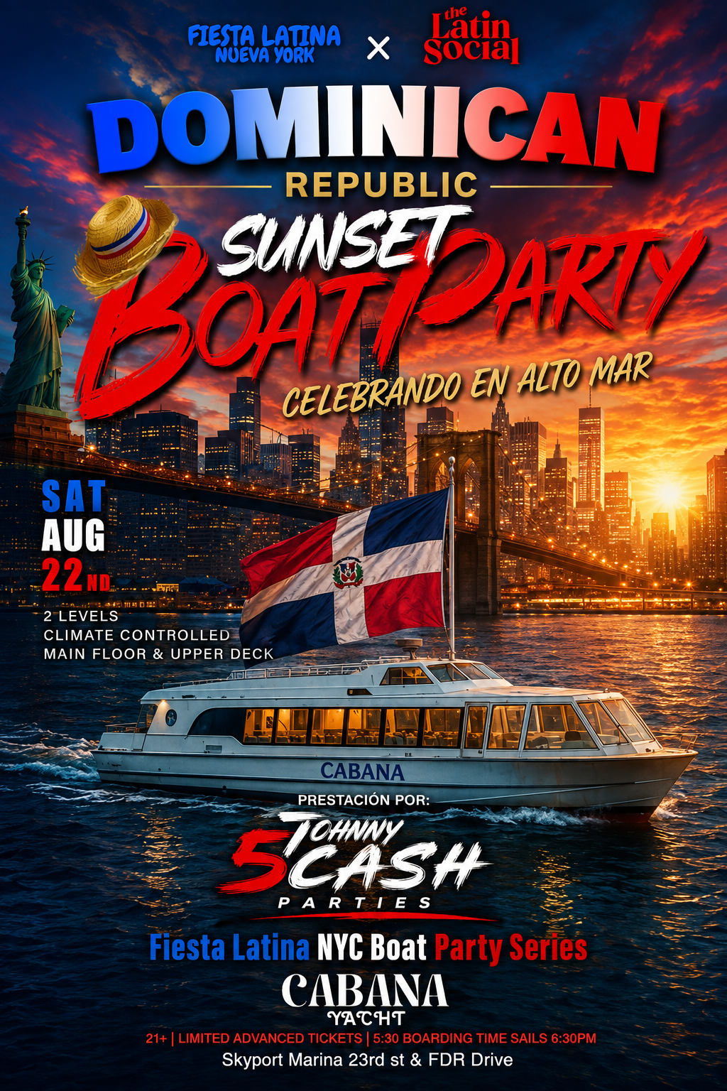 Celebrando Ser Dominicano: En Alto Mar: Johnny 5Cash Parties