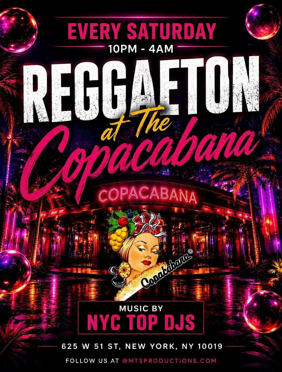 Reggaeton at the Copacabana NYC | Latin Party NYC | Aug 22
