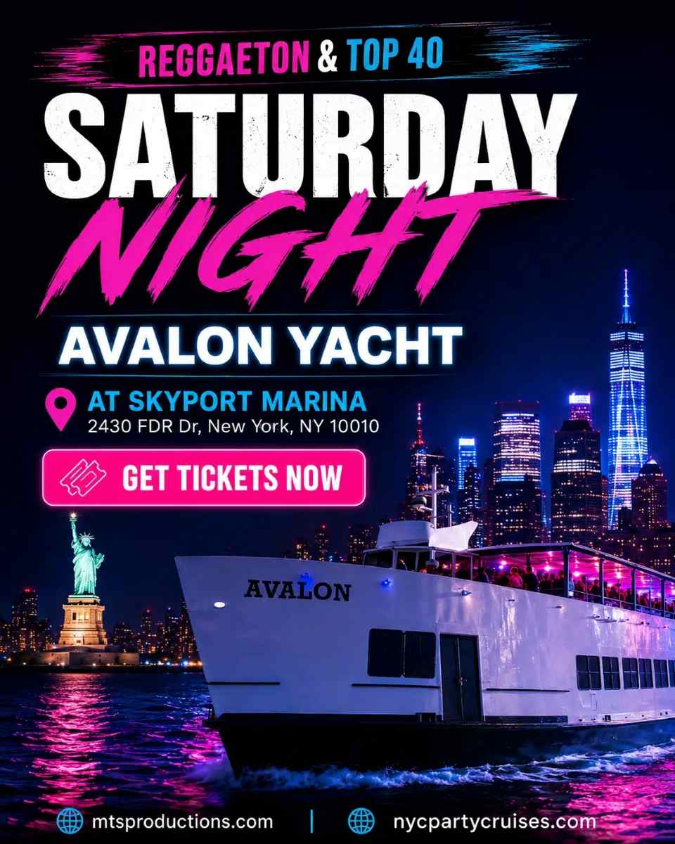 Reggaeton Boat Party NYC | Saturday Night Party on the Avalon Yacht