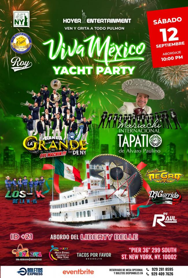Buy tickets for VIVA MEXICO YACHT PARTY VIVA MEXICO YACHT PARTY