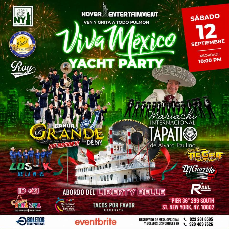 Buy tickets for VIVA MEXICO YACHT PARTY VIVA MEXICO YACHT PARTY