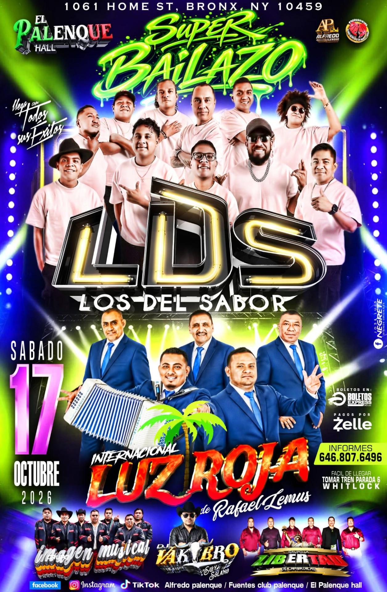 Buy tickets for LDS LOS DEL SABOR | INTERNACIONAL LUZ ROJA LDS LOS DEL SABOR | INTERNACIONAL LUZ ROJA