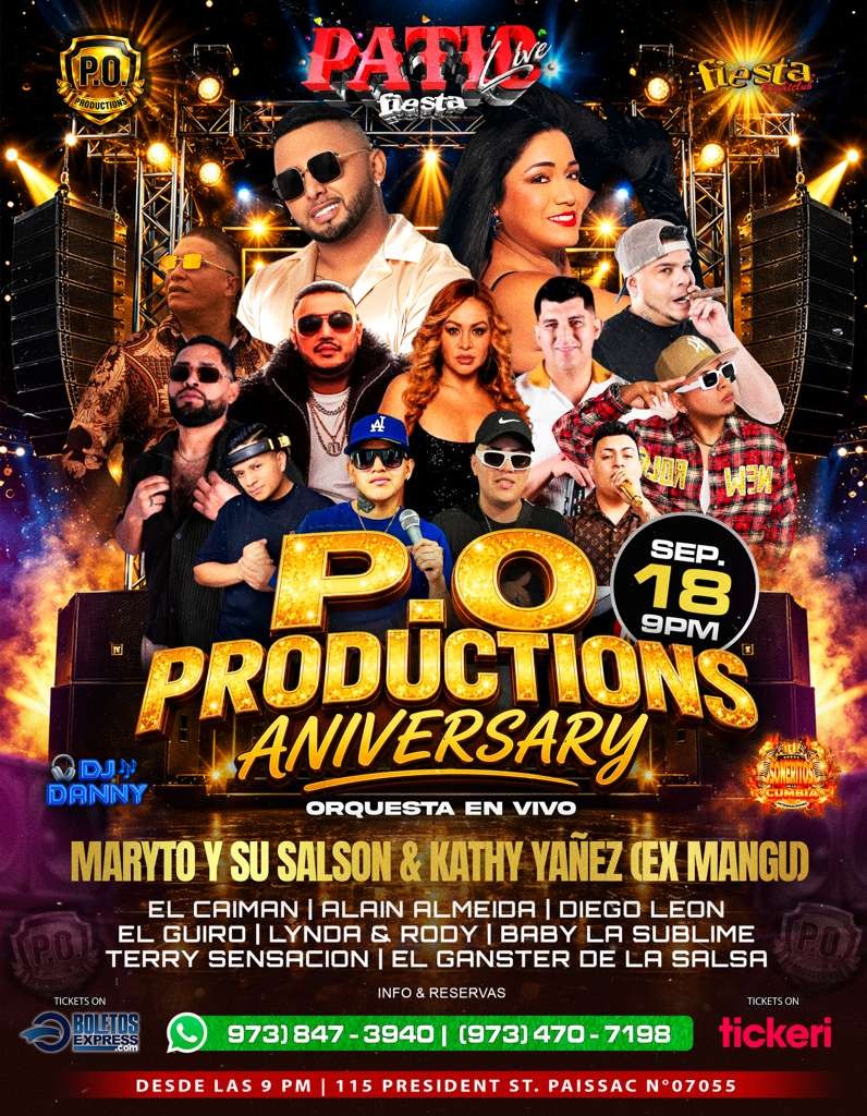 P.O PRODUCTIONS ANIVERSARI