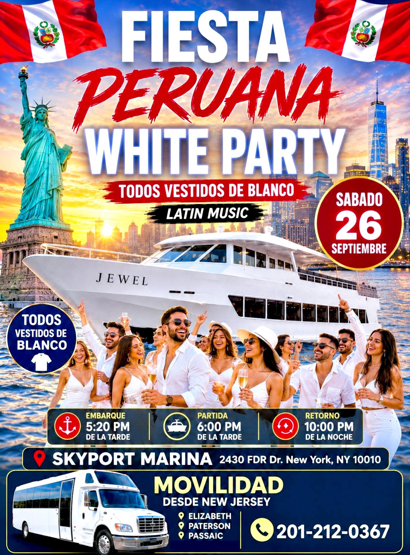FIESTA PEUANA EN BARCO - WHITE PARTY
