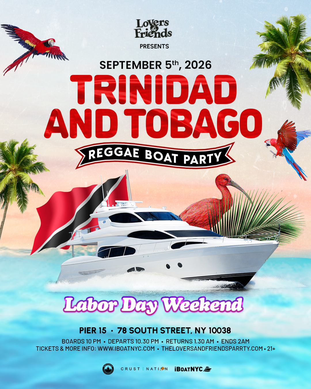 TRINIDAD & TOBAGO Independence Boat Party Yacht Cruise