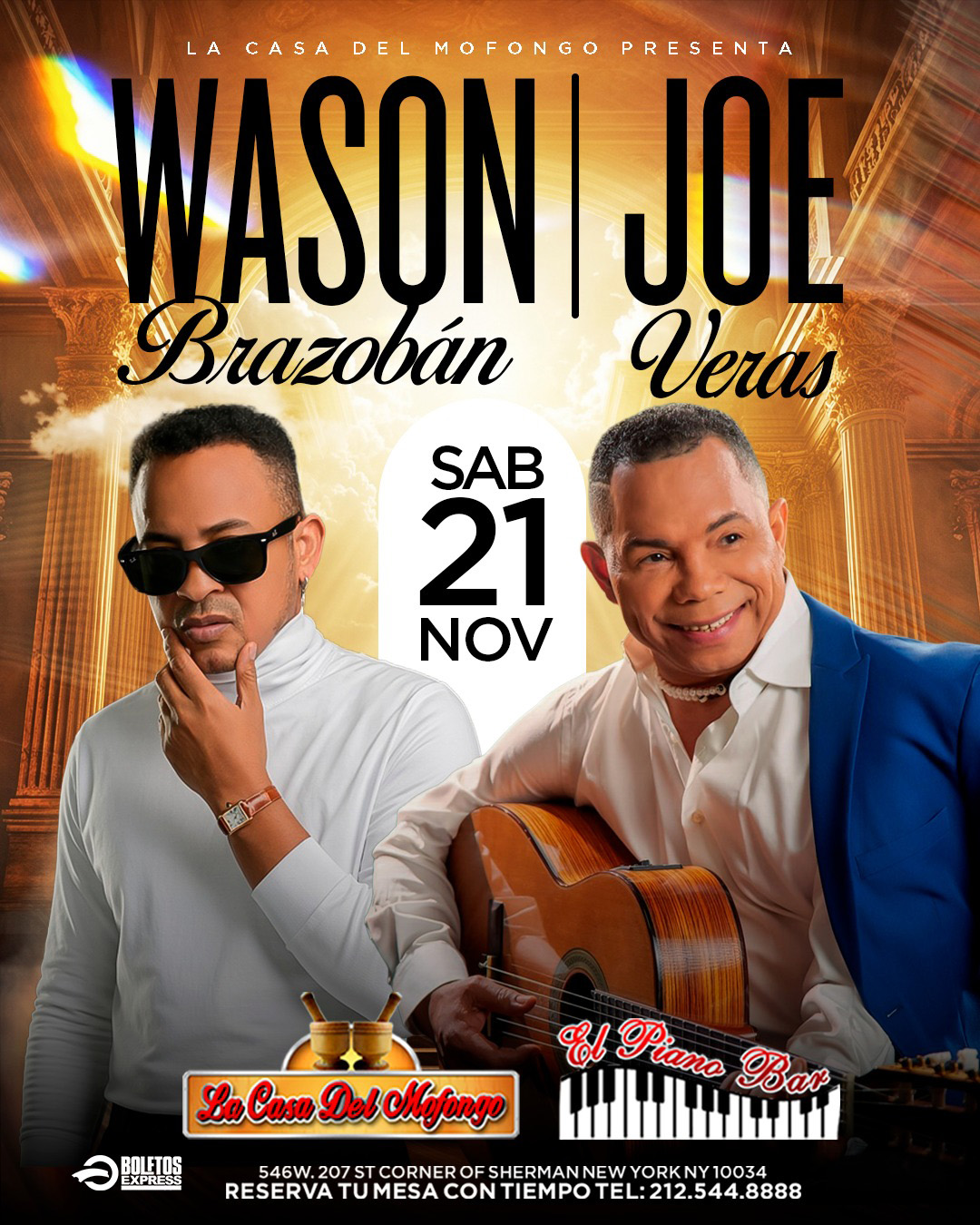 Buy tickets for JOE VERAS & WASON BRASOBAN JOE VERAS & WASON BRASOBAN