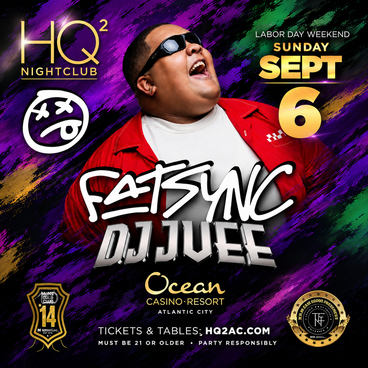 Labor Day Weekend Sunday: FatSync & DJ JVEE at HQ2 Nightclub