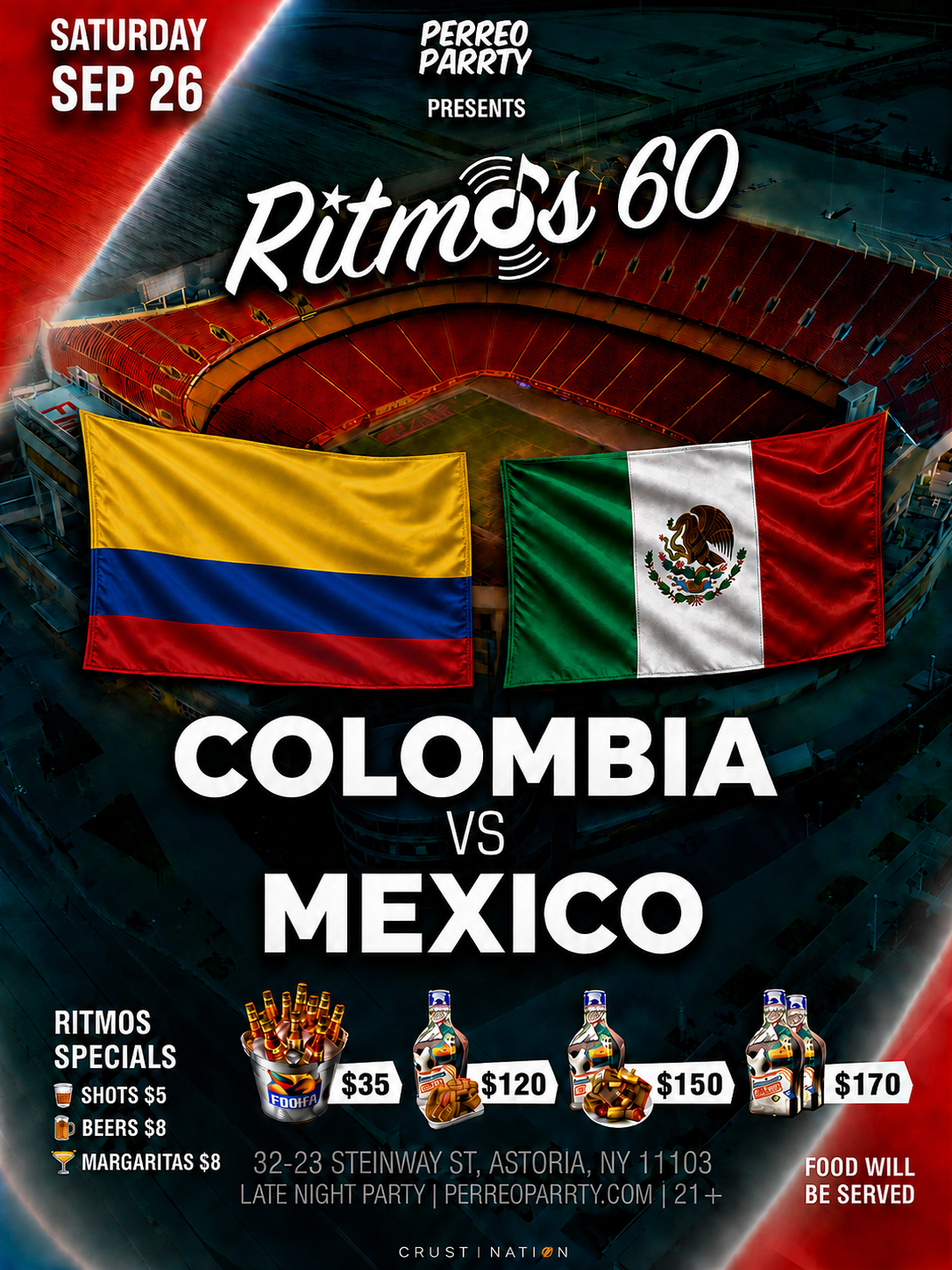 Colombia vs Mexico - Soccer Game Watch Party at Ritmos 60 Salsa Bar
