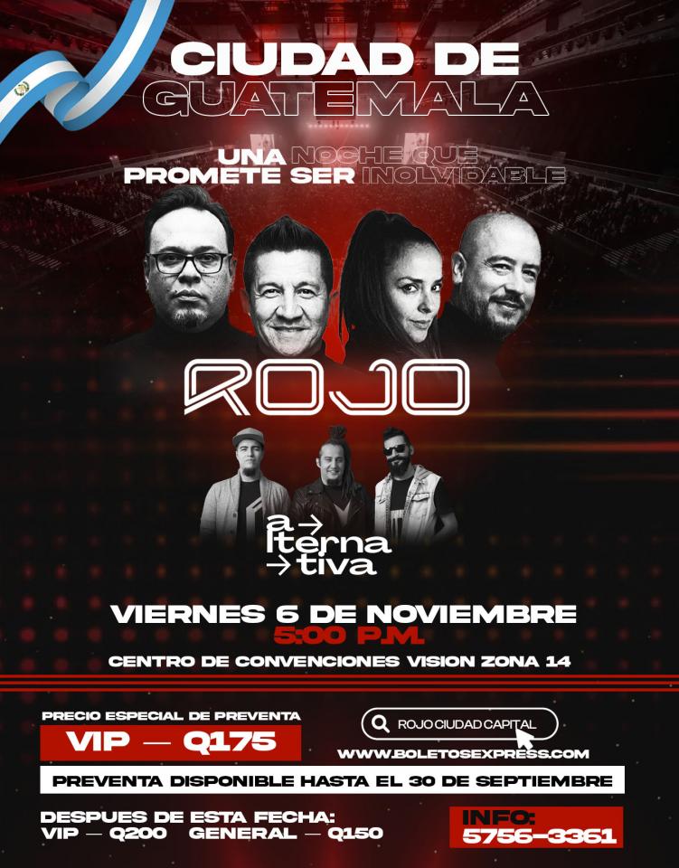 Buy tickets for Rojo Ciudad Capital Rojo Ciudad Capital