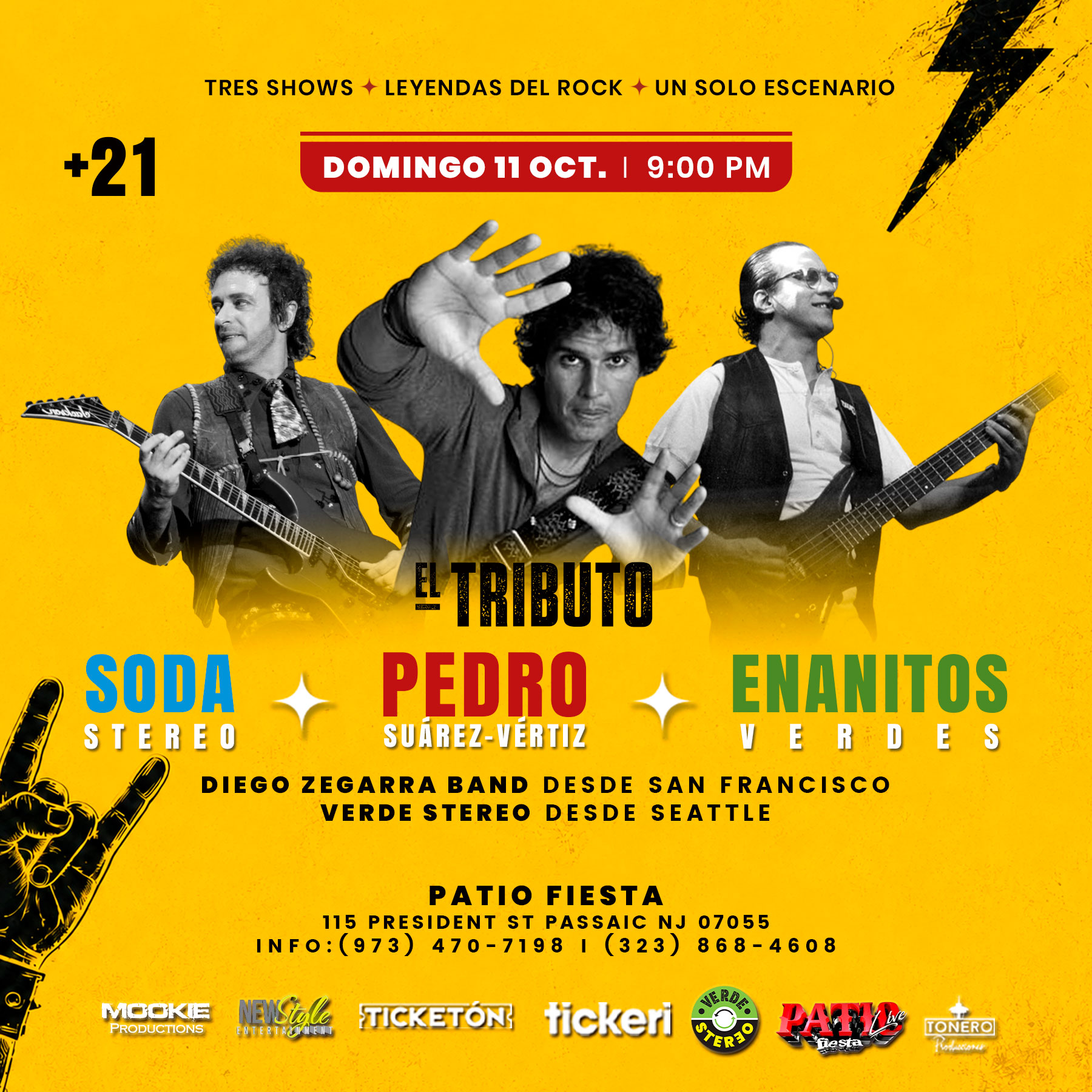 Buy tickets for 🎸 ¡NOCHE DE TRIBUTOS AL ROCK EN ESPAÑOL! 🎸🔥 🎸 ¡NOCHE DE TRIBUTOS AL ROCK EN ESPAÑOL! 🎸🔥