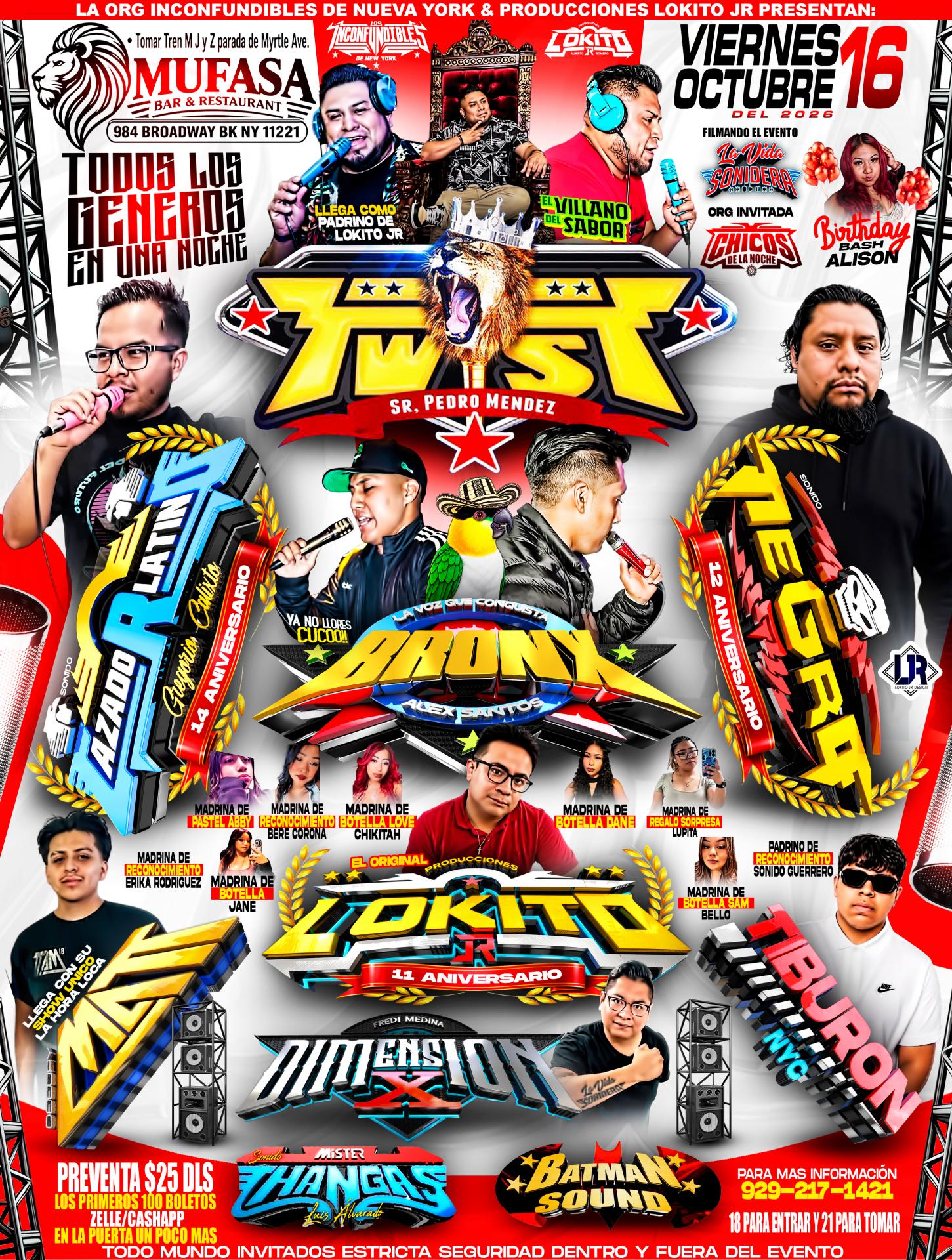 SONIDO TWIST • SONIDO BRONX • SONIDO CAZADOR LATINO • SONIDO NEGRO
