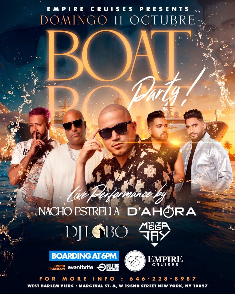 Buy tickets for MEGA BARCO CON NACHO ESTRELLA / EL GRUPO D' AHORA / DJ MEGA JAY / DJ LOBO MEGA BARCO CON NACHO ESTRELLA / EL GRUPO D' AHORA / DJ MEGA JAY / DJ LOBO