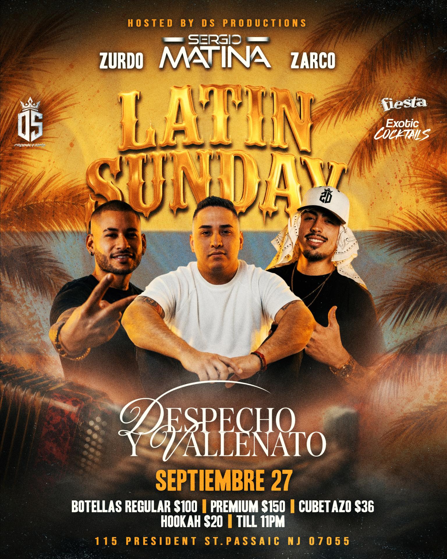 Buy tickets for Latin Sunday Latin Sunday