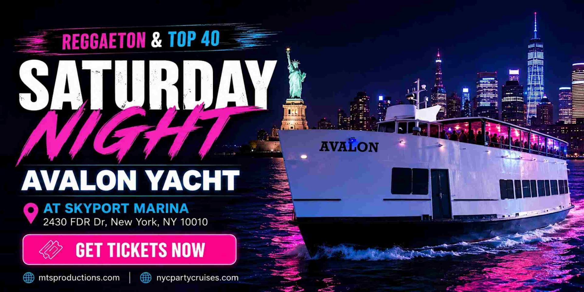 Buy tickets for Reggaeton Boat Party NYC | Avalon Yacht at Skyport Marina | Sep 26 Reggaeton Boat Party NYC | Avalon Yacht at Skyport Marina | Sep 26
