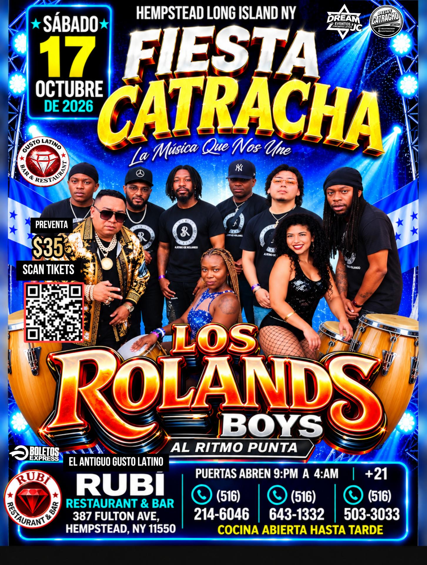Buy tickets for Fiesta Catracha con Los Rolands Boys / Hempstead Long island NY Fiesta Catracha con Los Rolands Boys / Hempstead Long island NY