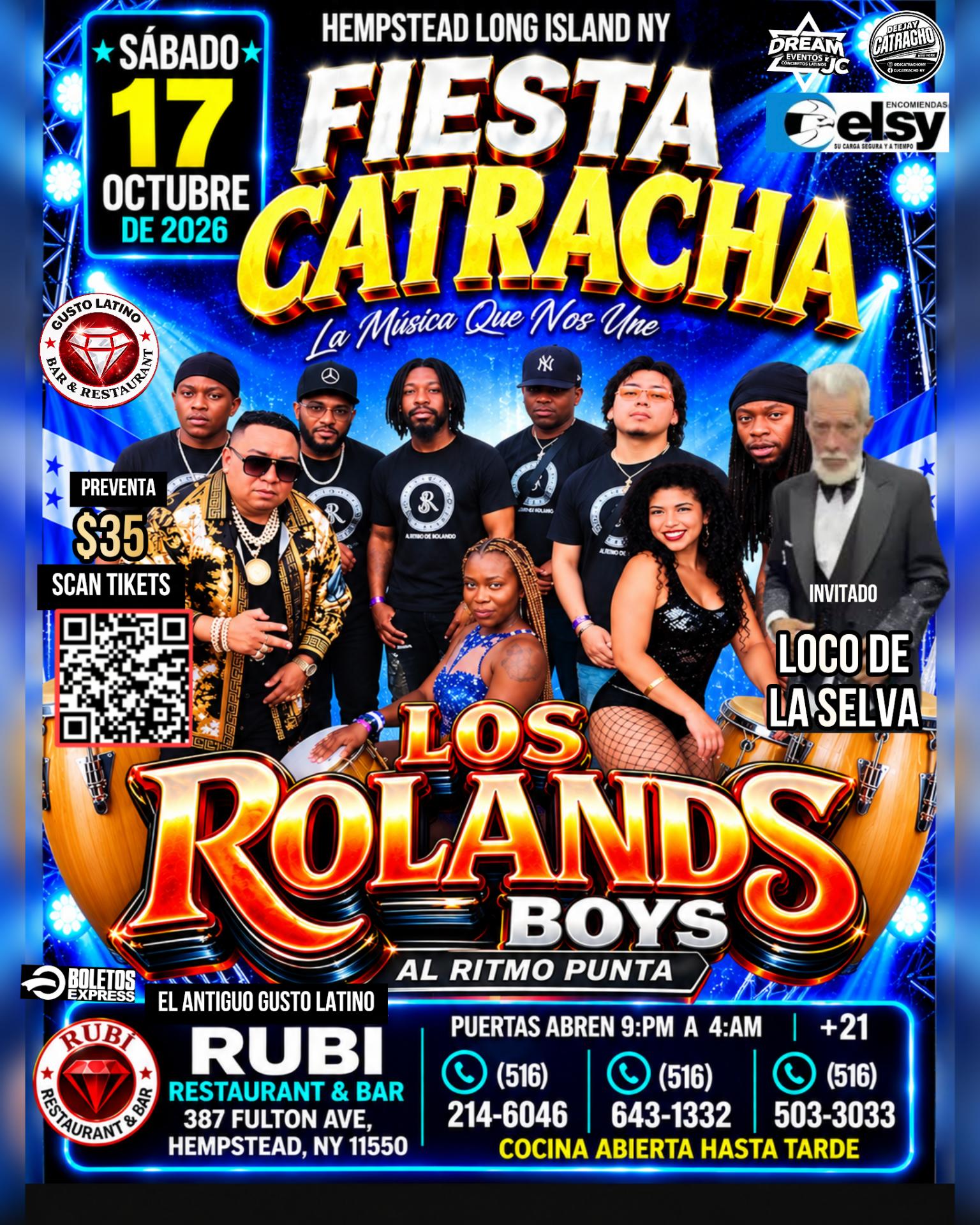 Buy tickets for Fiesta Catracha con Los Rolands 🎥 Boys / Hempstead Long island NY Fiesta Catracha con Los Rolands 🎥 Boys / Hempstead Long island NY
