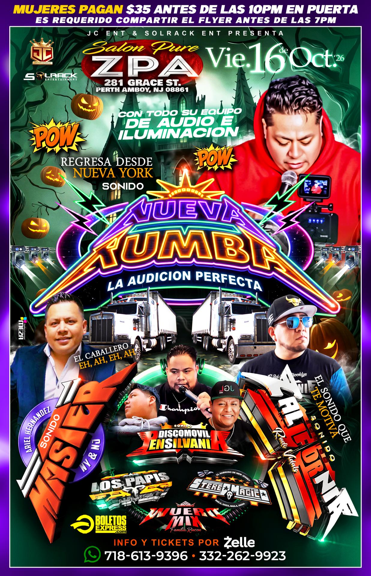 NUEVA RUMBA CON EQUIPO DE AUDIO E ILUMINACION