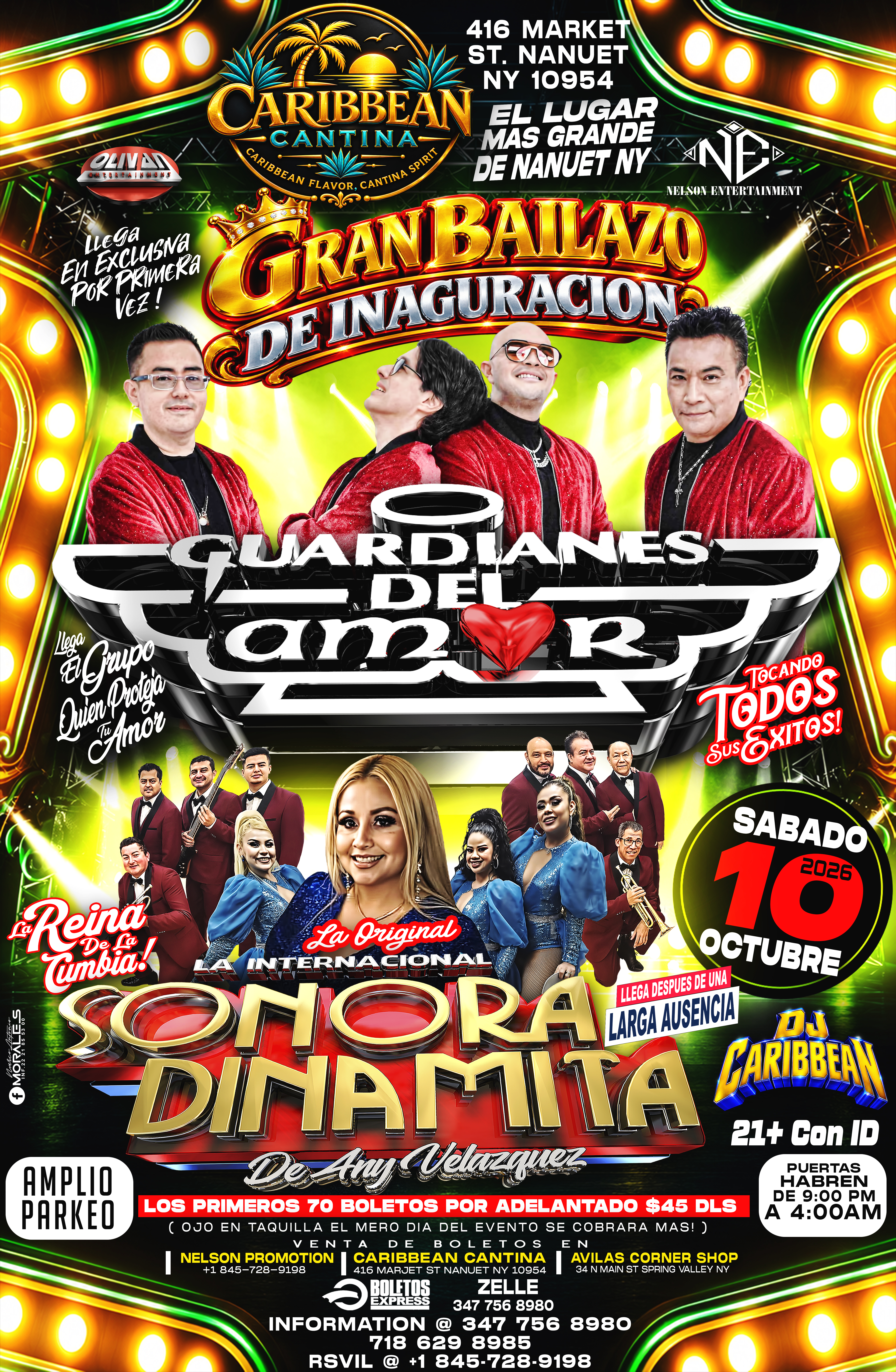 Los Guardianes Del Amor, International Sonora Dinamita Any Velasquez En Nanuet NY