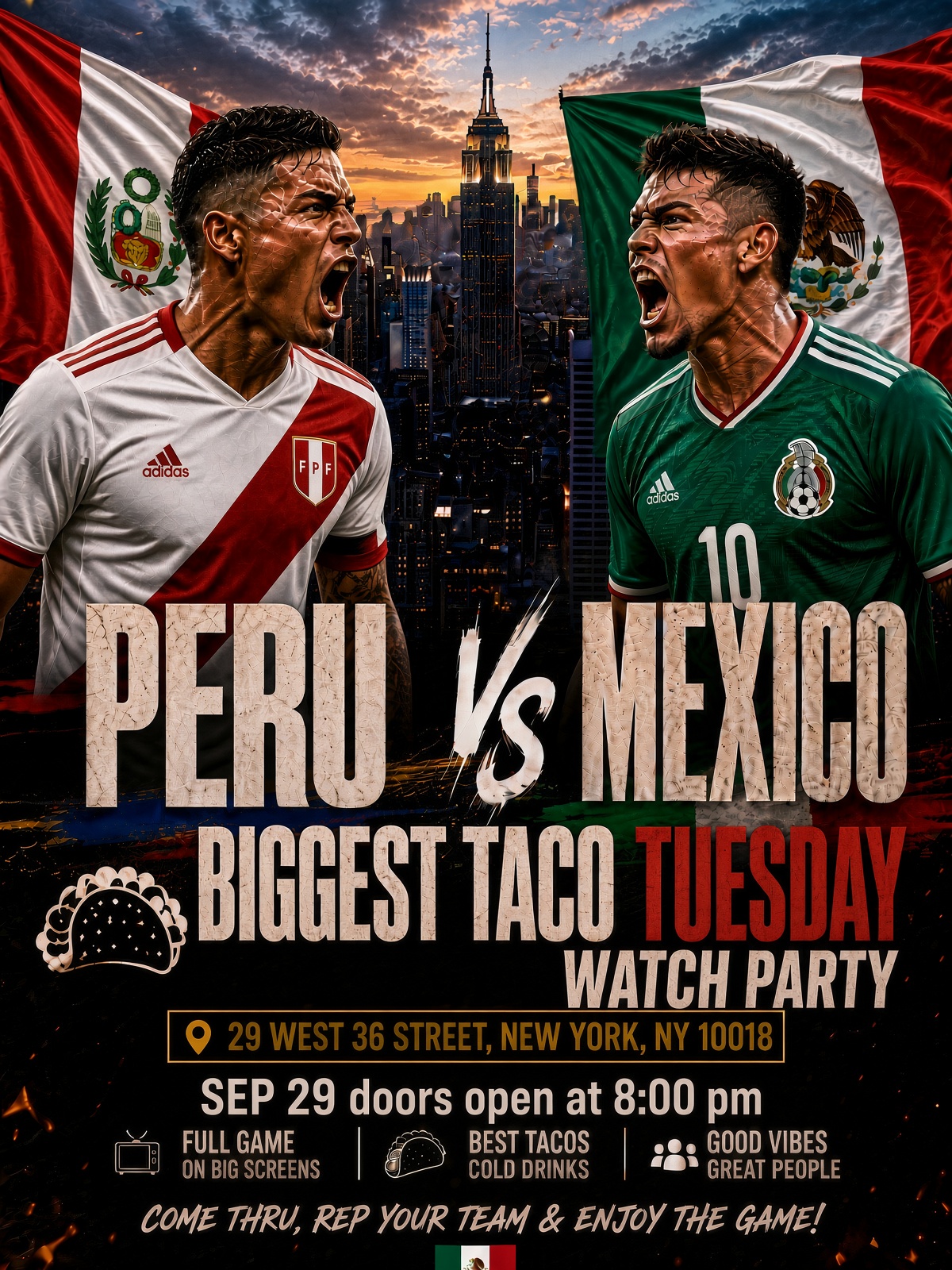 Peru vs mexico watch party