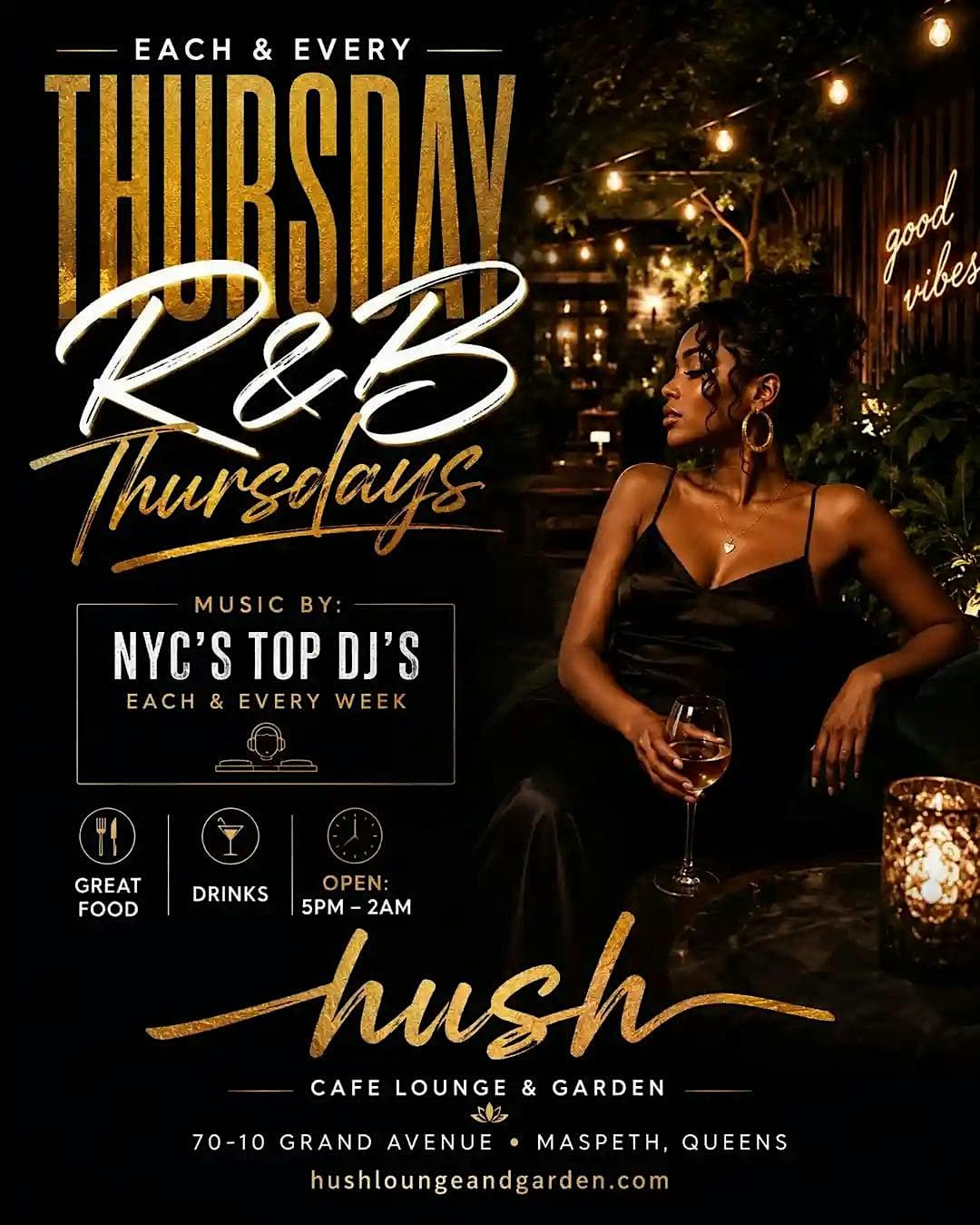 Best Thursday Night Party in Queens NYC at Hush Lounge | Oct 1st