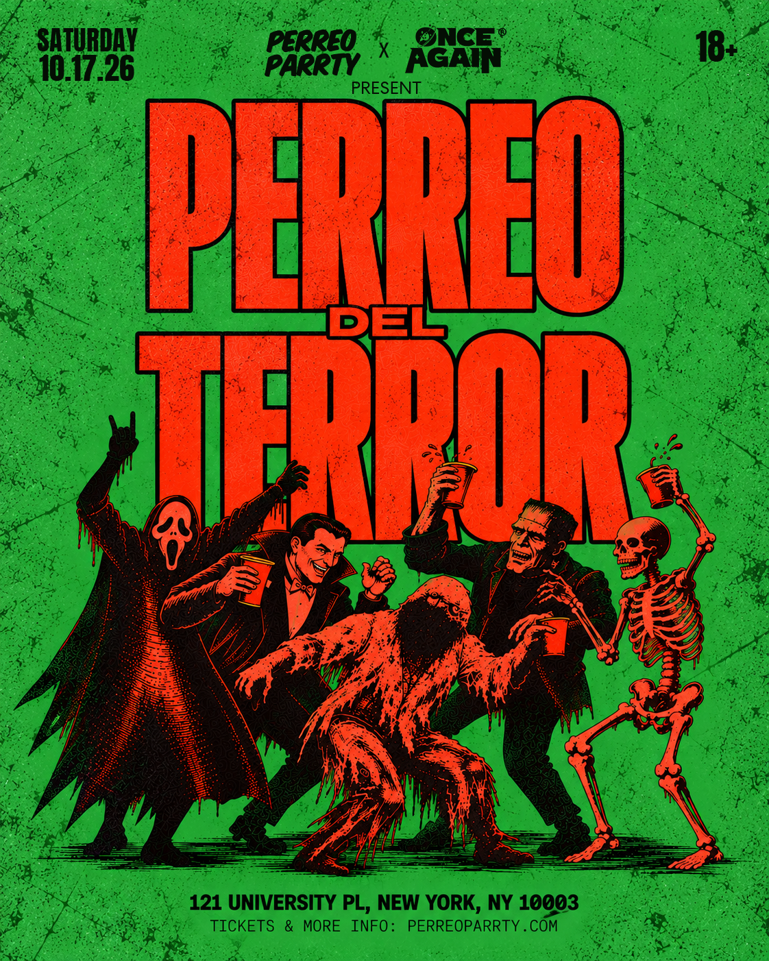 Buy tickets for PERREO DEL TERROR - Halloween Reggaeton Party in NYC (18+) PERREO DEL TERROR - Halloween Reggaeton Party in NYC (18+)