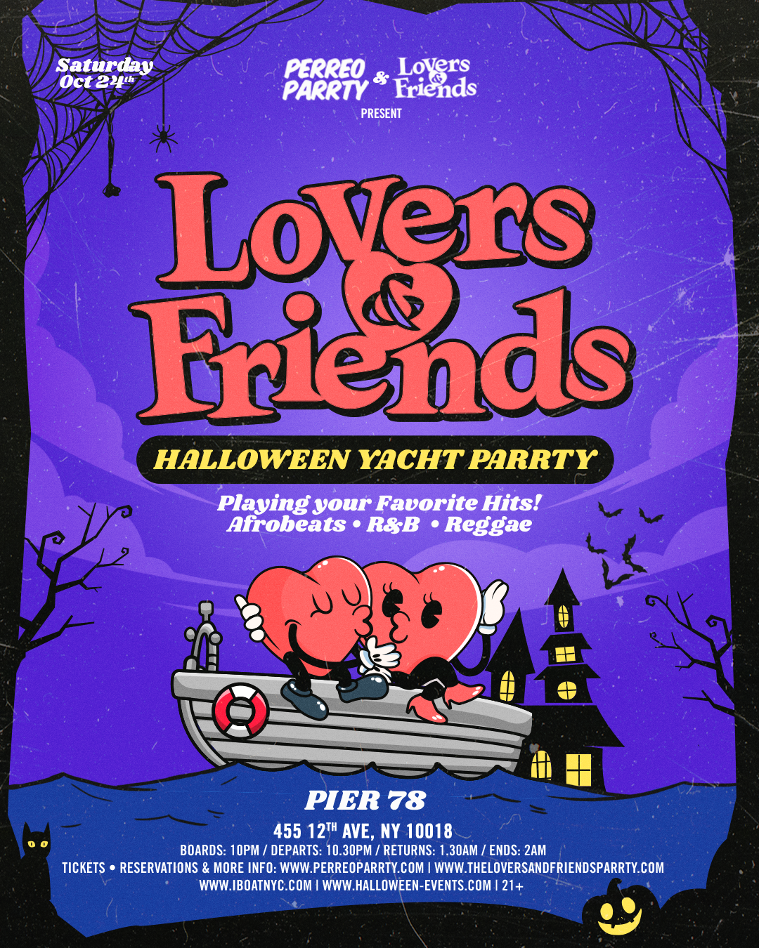 The Lovers & Friends Halloween Boat Party - R&B, Afrobeats, Reggae NYC