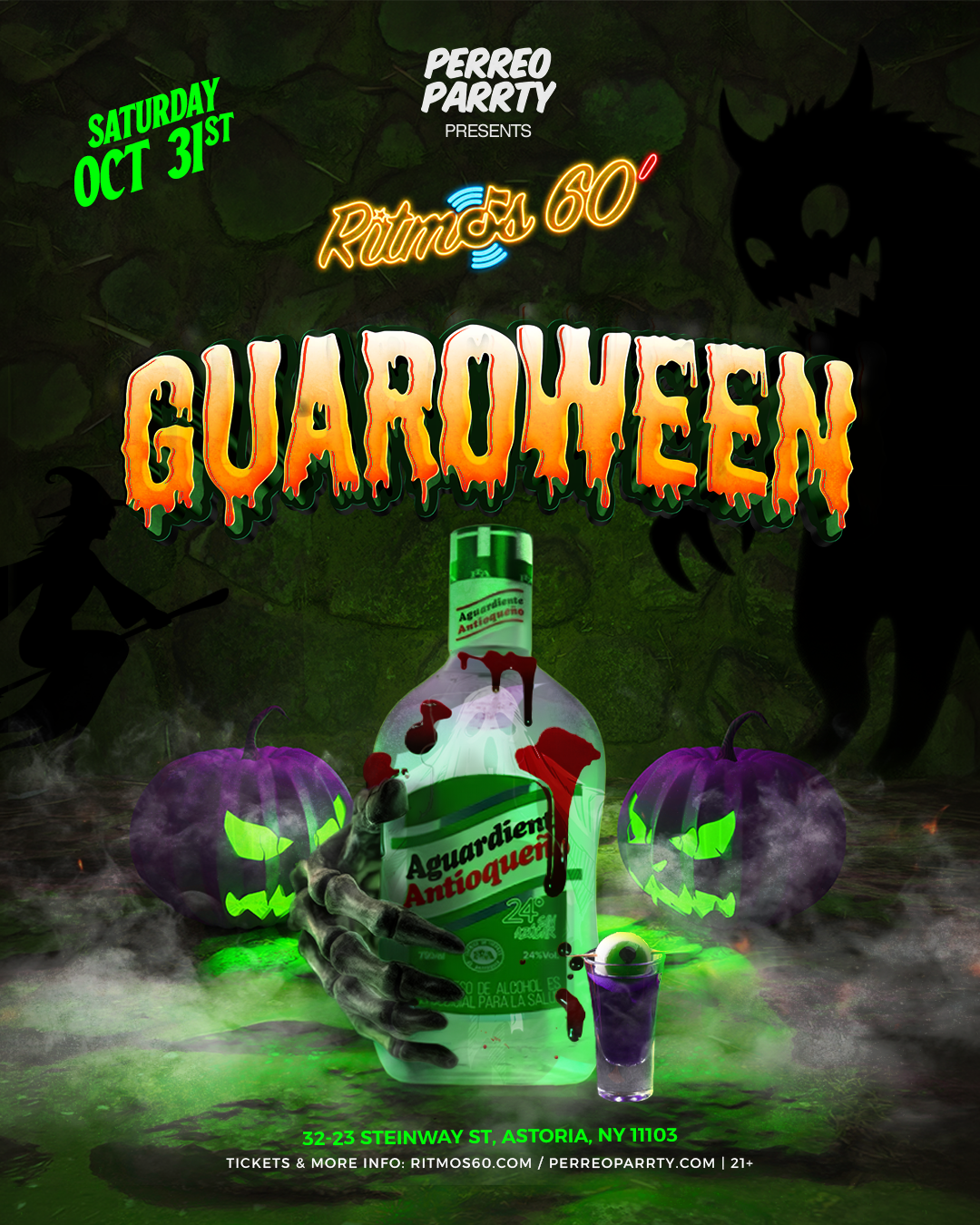 Guaroween at the #1 Salsa Party Ritmos Colombian Bar