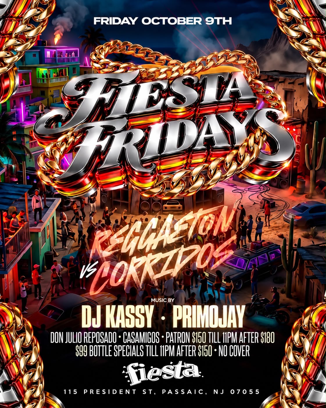 FIESTA FRIDAYS - REGGAETON VS CORRIDOS