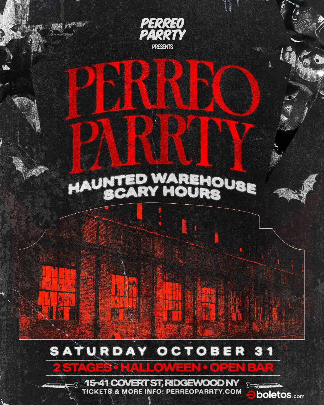 Buy tickets for The Perreo Parrty Halloween Haunted Warehouse (18+) The Perreo Parrty Halloween Haunted Warehouse (18+)