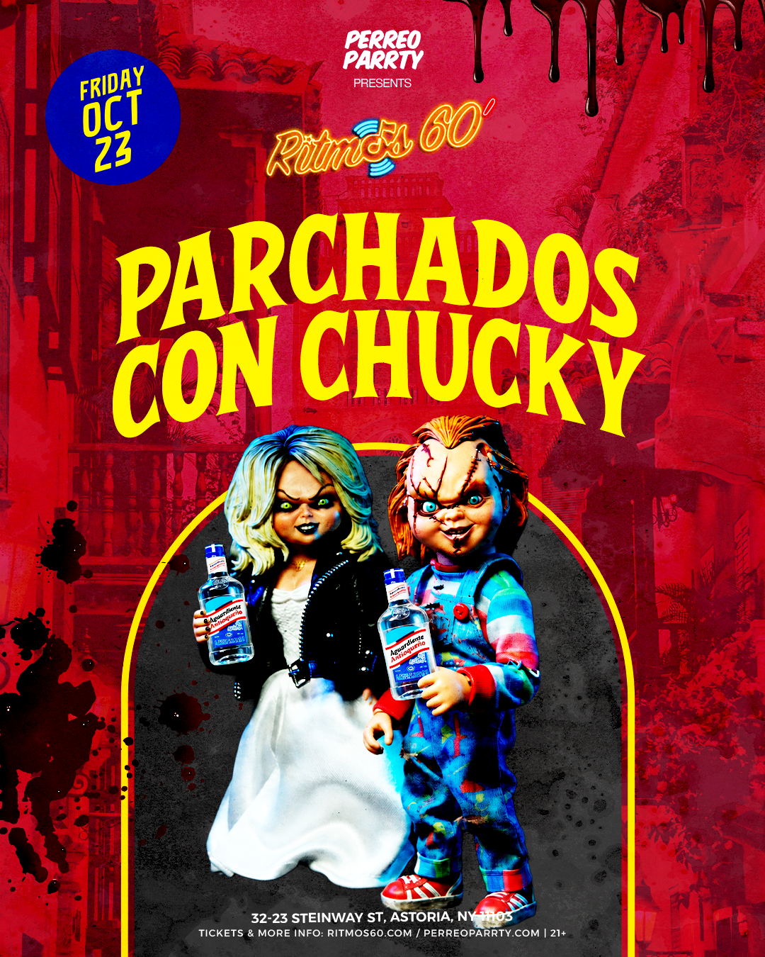 Parchados con Chucky Halloween Colombian Costume Parrty at Ritmos 60