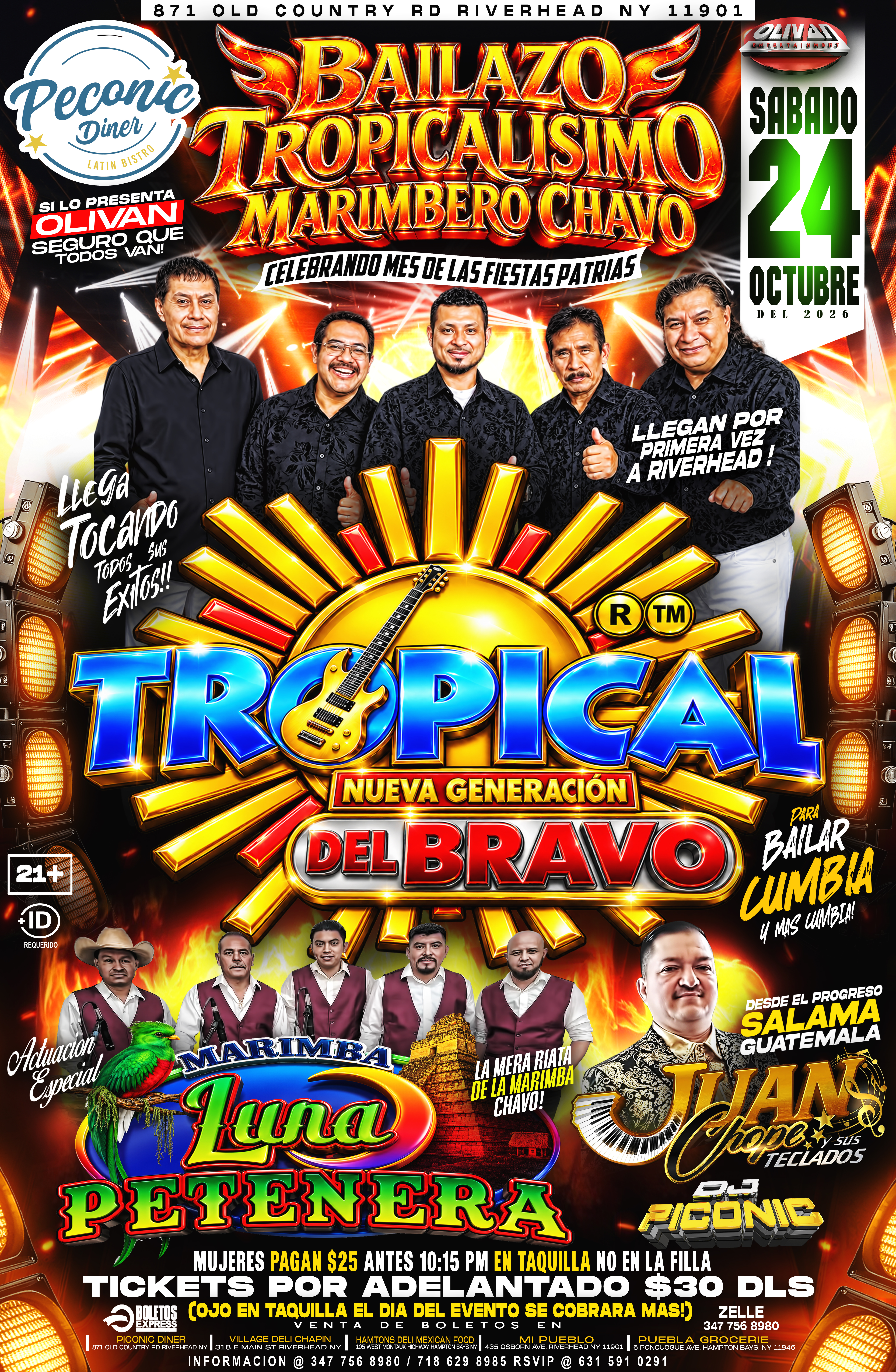 Tropical Del Bravo, Marimba Luna Petenera, Juanchope y Sus Teclados