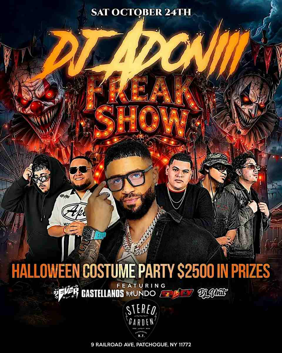 Buy tickets for DJ Adoni Halloween Freak Show at Stereo Garden | NYC Halloween Party DJ Adoni Halloween Freak Show at Stereo Garden | NYC Halloween Party