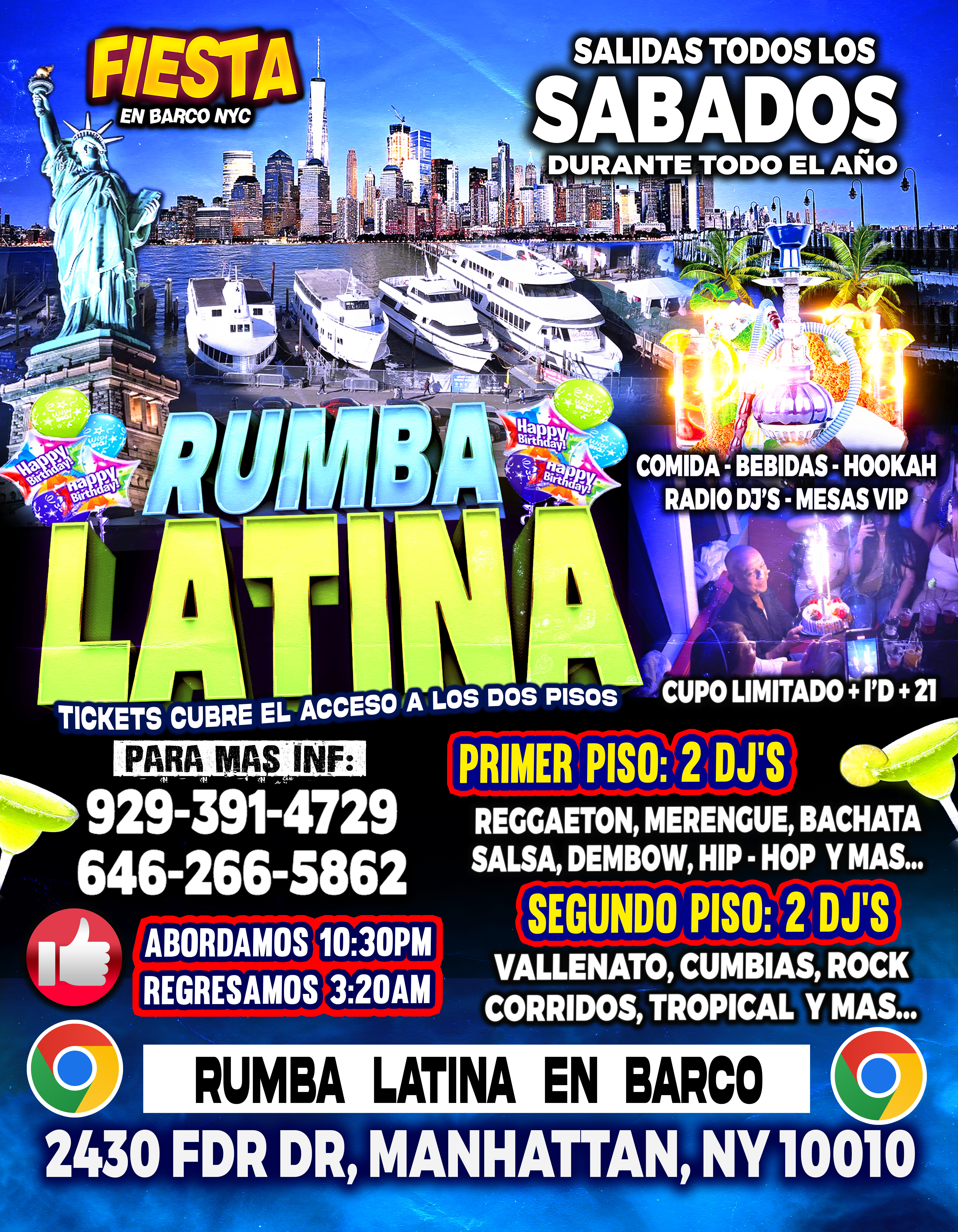 Buy tickets for Fiesta En Barco + Radio Dj's + Dos Pisos De Musica Diferente Un Solo Precio Fiesta En Barco + Radio Dj's + Dos Pisos De Musica Diferente Un Solo Precio