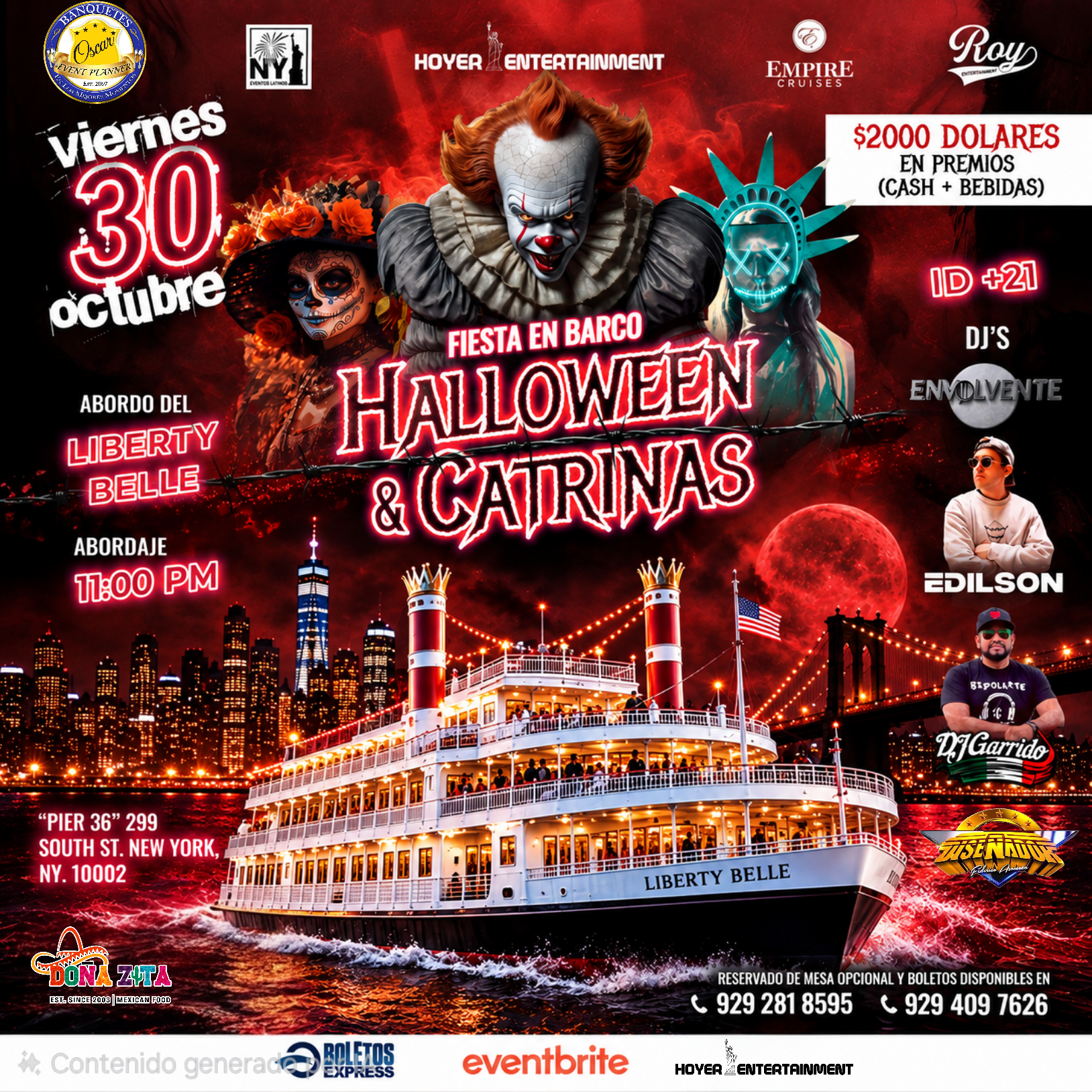 Halloween & Catrinas Yacht party